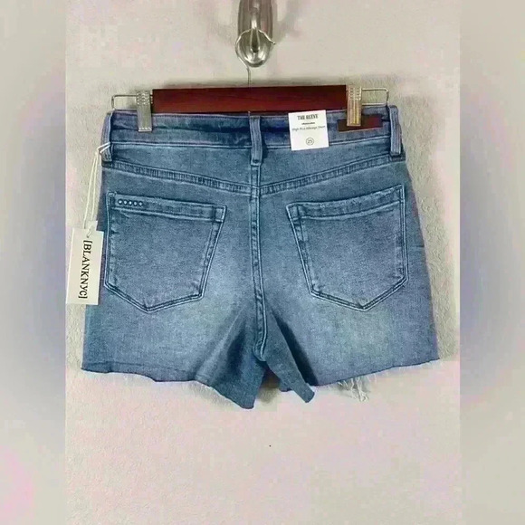 Blank NYC The Reeve High-Rise Ribcage Distressed Jean Short Women's 25 NWT - Picture 3 of 14